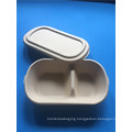 Environmental Disposable bagasse food container take away fast food container 2 cells 850 ML